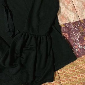 Black bell sleeve top